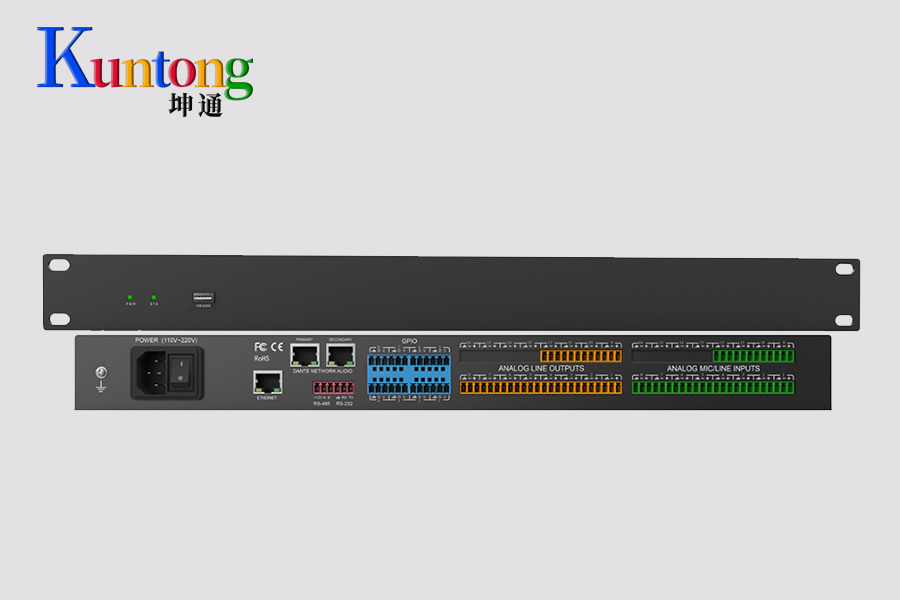 Kuntong坤通KTM-DAP-1212D 12进12出数字音频处理器——中型会议室的“黄金搭档”