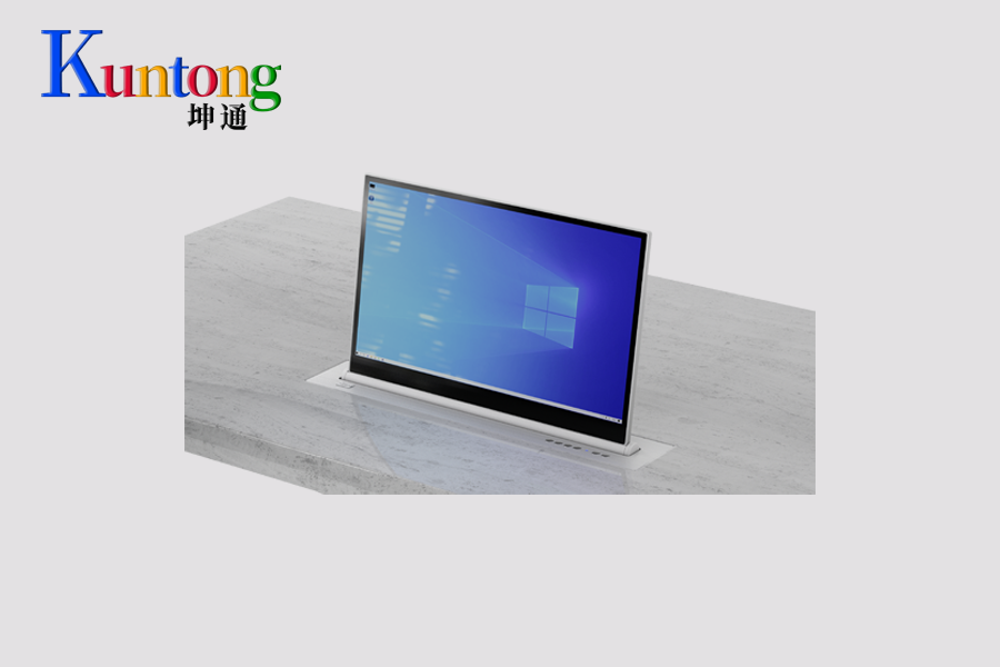 Kuntong坤通KTM-PLS-156无纸化升降机——15.6寸超薄升降屏，会议室桌面更整洁