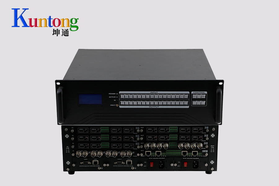 Kuntong坤通KTM-HDMI-1616-4K30无缝固化矩阵——16进16出4K矩阵，大会议室信号切换不卡顿