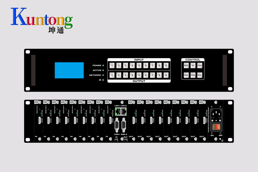 Kuntong坤通KTM-MIX-S0909混合矩阵——9路插卡式小矩阵，中小会议室信号切换的“万能插排”